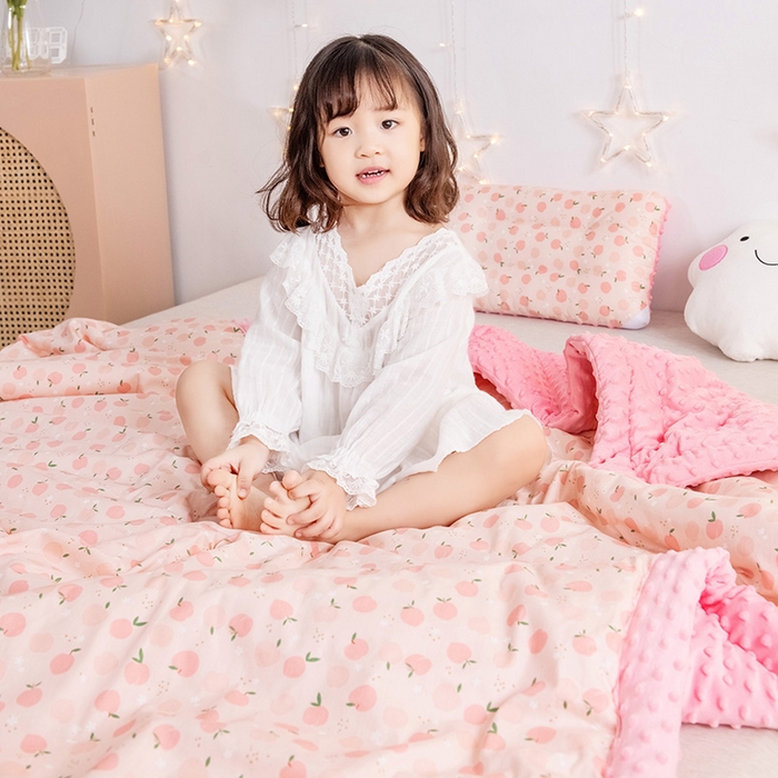 91家纺网 家纺一手货源 找家纺 十九色 2025秋冬新款全棉豆豆被春秋被被子被芯 小苹果