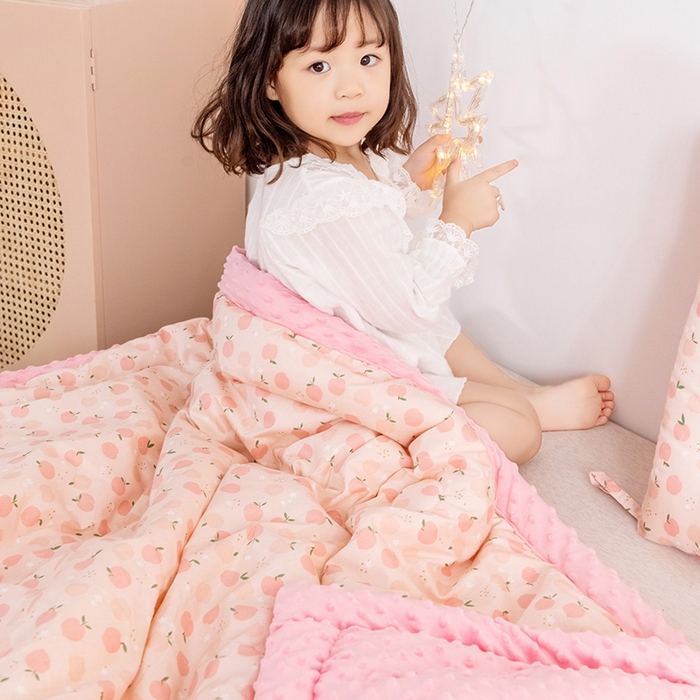 91家纺网 家纺一手货源 找家纺 十九色 2025秋冬新款全棉豆豆被春秋被被子被芯 小苹果