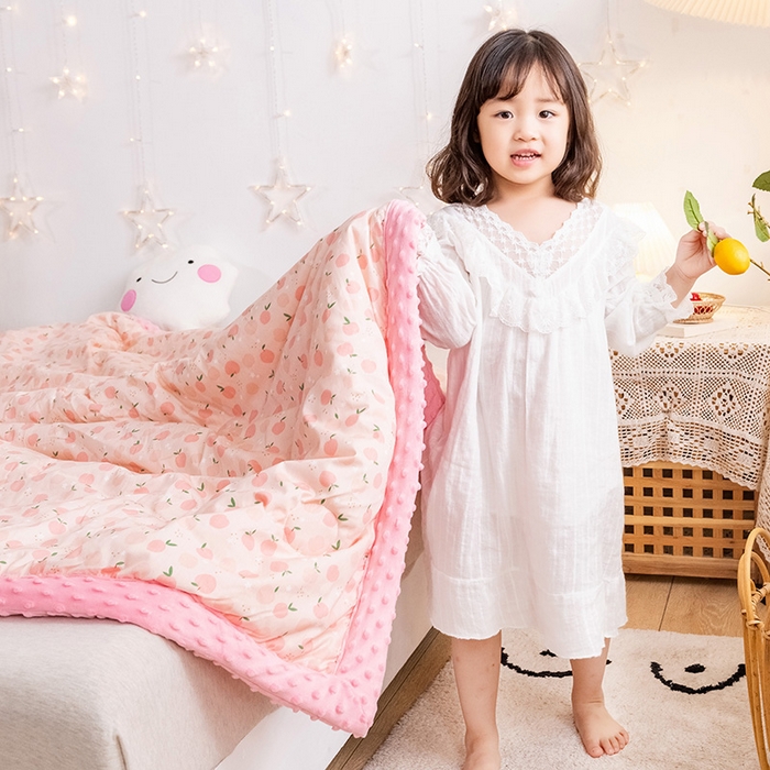 91家纺网 家纺一手货源 找家纺 十九色 2025秋冬新款全棉豆豆被春秋被被子被芯 小苹果