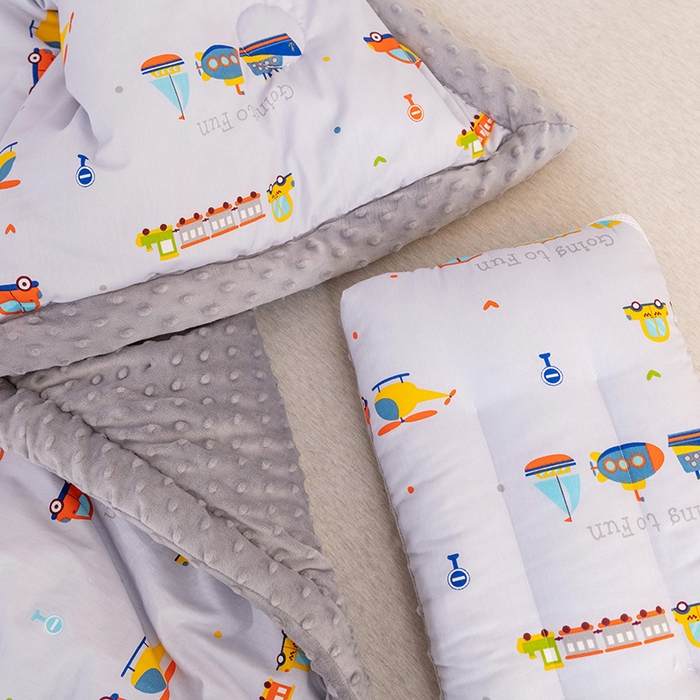 91家纺网 家纺一手货源 找家纺 十九色 2025秋冬新款全棉豆豆被春秋被被子被芯 小小交通队