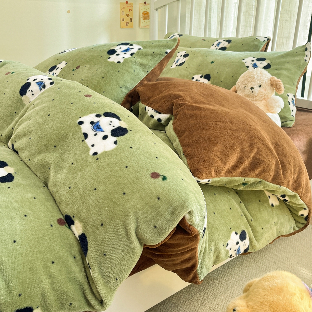 91家纺网 家纺一手货源 找家纺 （总）云玲时尚 2025新款加厚牛奶绒印花四件套