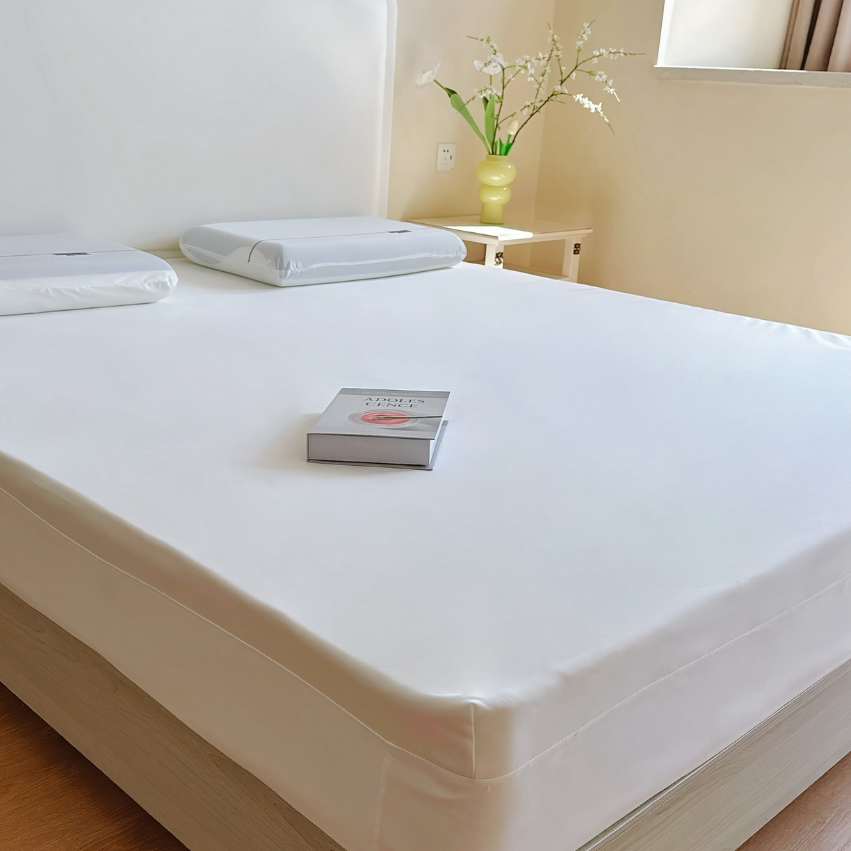 91家纺网 家纺一手货源 找家纺 兜米家居 2025新款星球同款深睡床笠床垫保护套单品床笠床笠单件 天际白