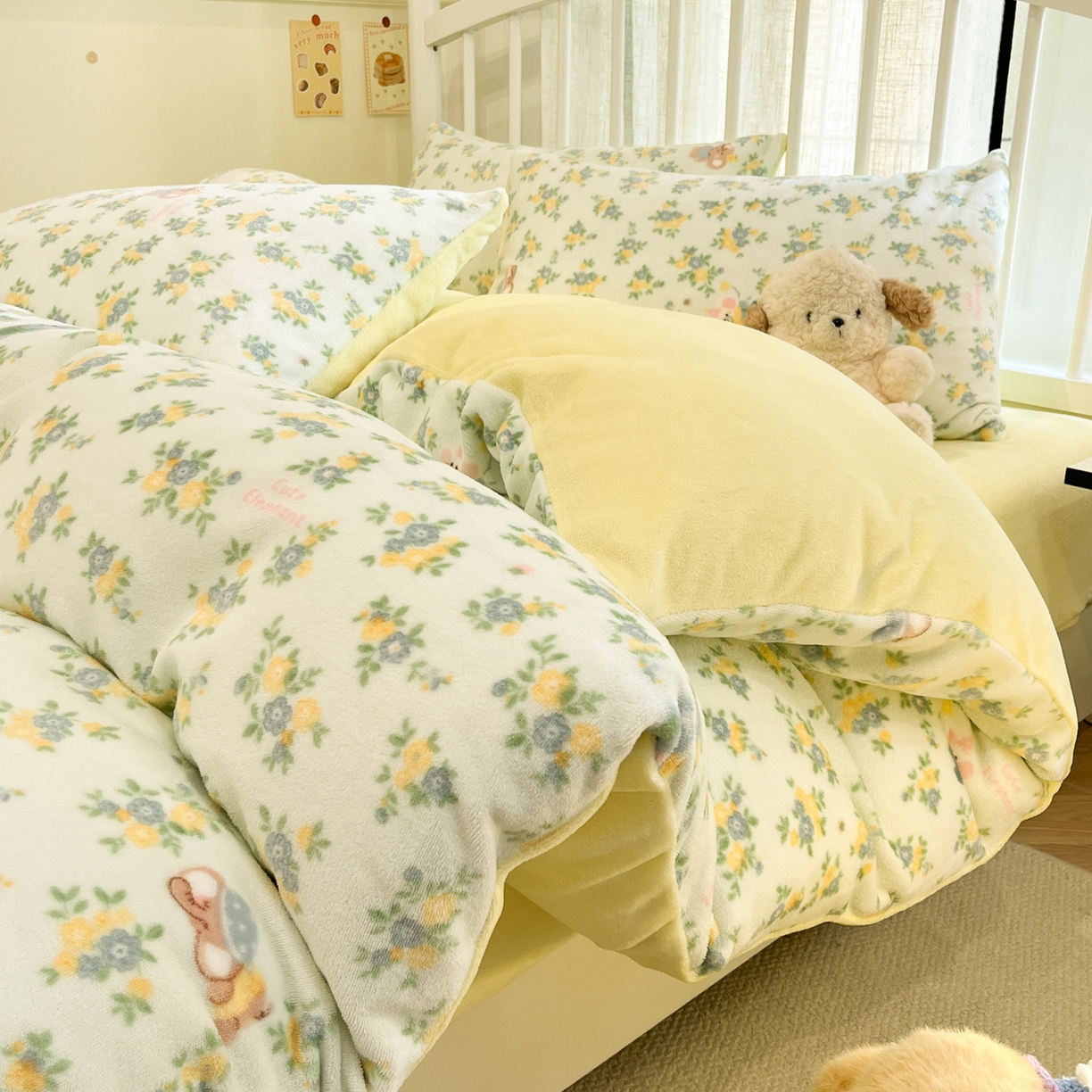 91家纺网 家纺一手货源 找家纺 （总）云玲时尚 2025新款加厚牛奶绒印花四件套