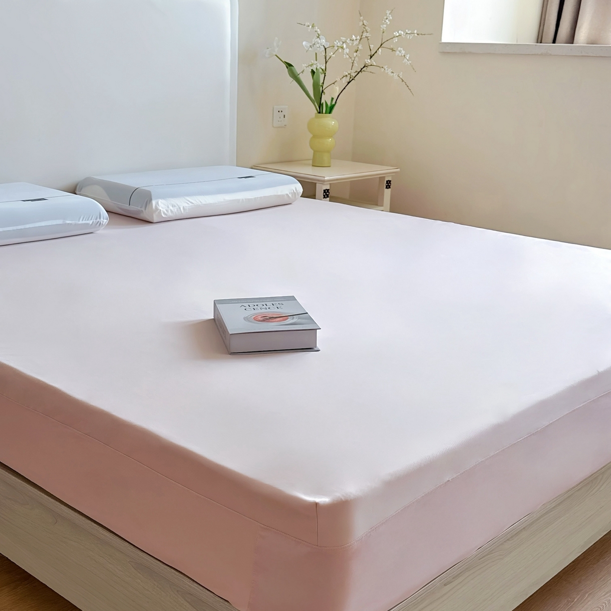 兜米家居 2025新款星球同款深睡床笠床垫保护套单品床笠床笠单件 淡云粉