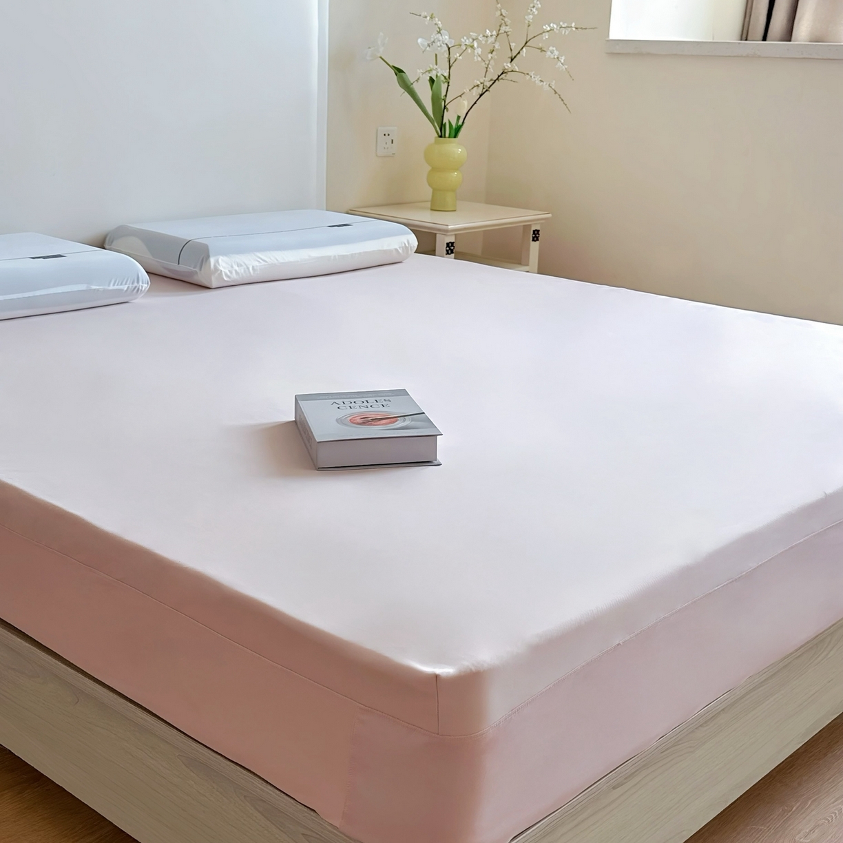 91家纺网 家纺一手货源 找家纺 兜米家居 2025新款星球同款深睡床笠床垫保护套单品床笠床笠单件 淡云粉