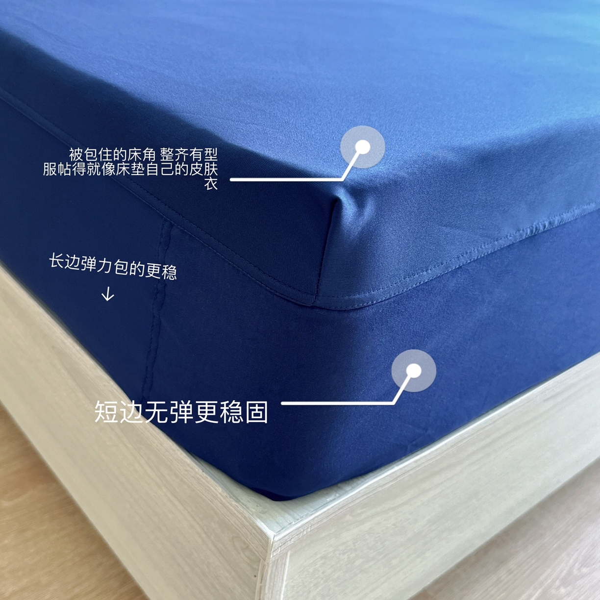 91家纺网 家纺一手货源 找家纺 兜米家居 2025新款星球同款深睡床笠床垫保护套单品床笠床笠单件 静海蓝