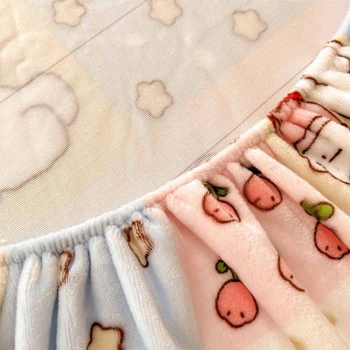 91家纺网 家纺一手货源 找家纺 寻米 2025新款高克重加厚保暖牛奶绒床笠-大床图 幸运兔