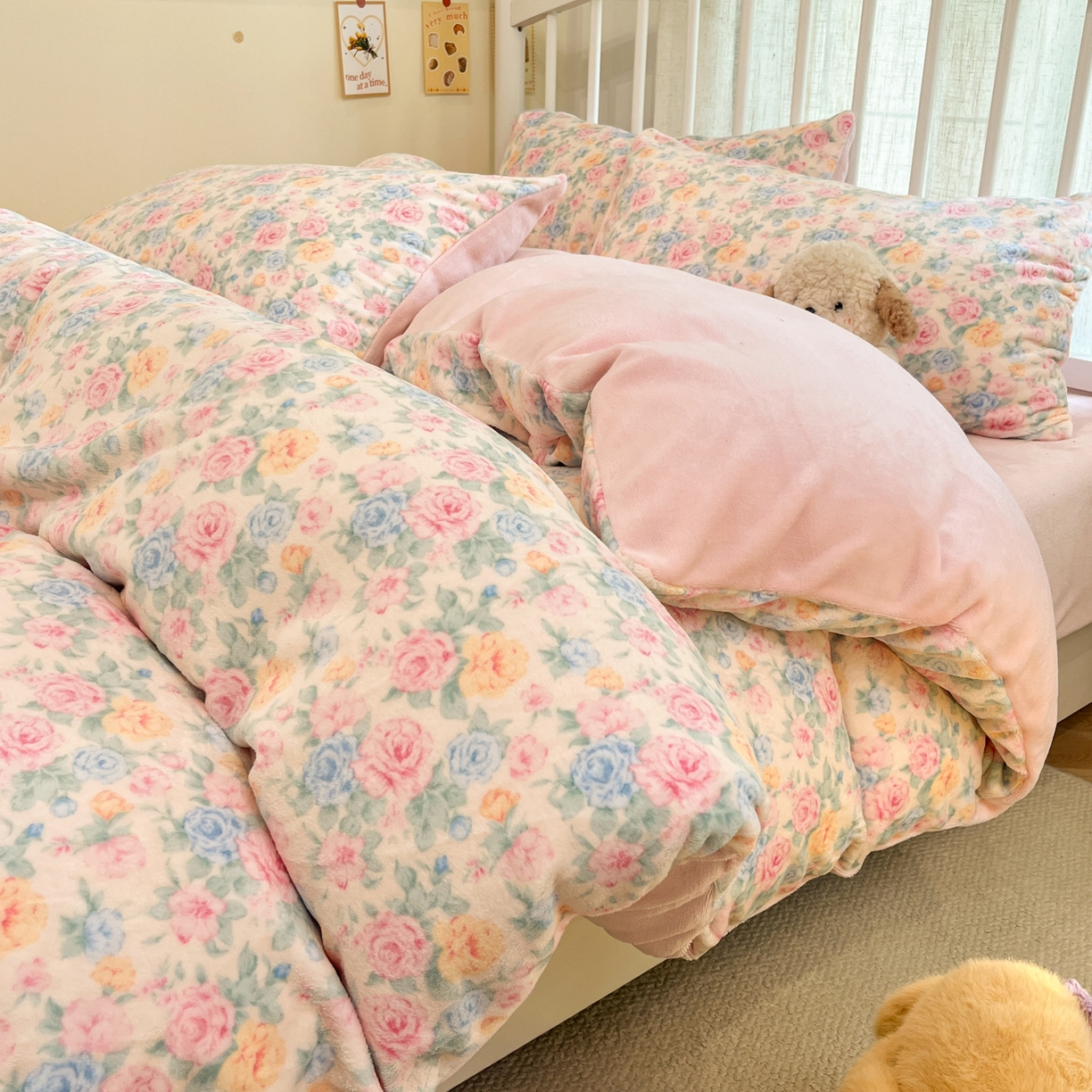 91家纺网 家纺一手货源 找家纺 （总）云玲时尚 2025新款加厚牛奶绒印花四件套