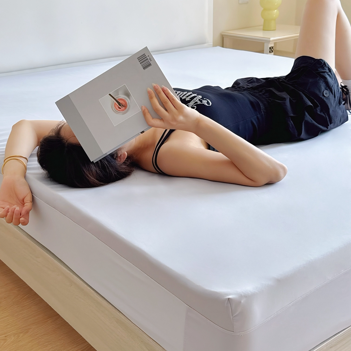 91家纺网 家纺一手货源 找家纺 兜米家居 2025新款星球同款深睡床笠床垫保护套单品床笠床笠单件 岩蓝灰