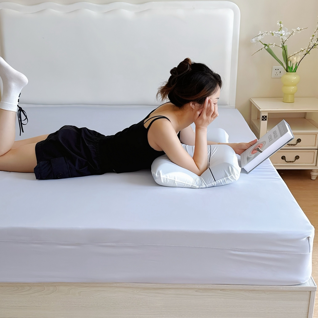 91家纺网 家纺一手货源 找家纺 兜米家居 2025新款星球同款深睡床笠床垫保护套单品床笠床笠单件 岩蓝灰