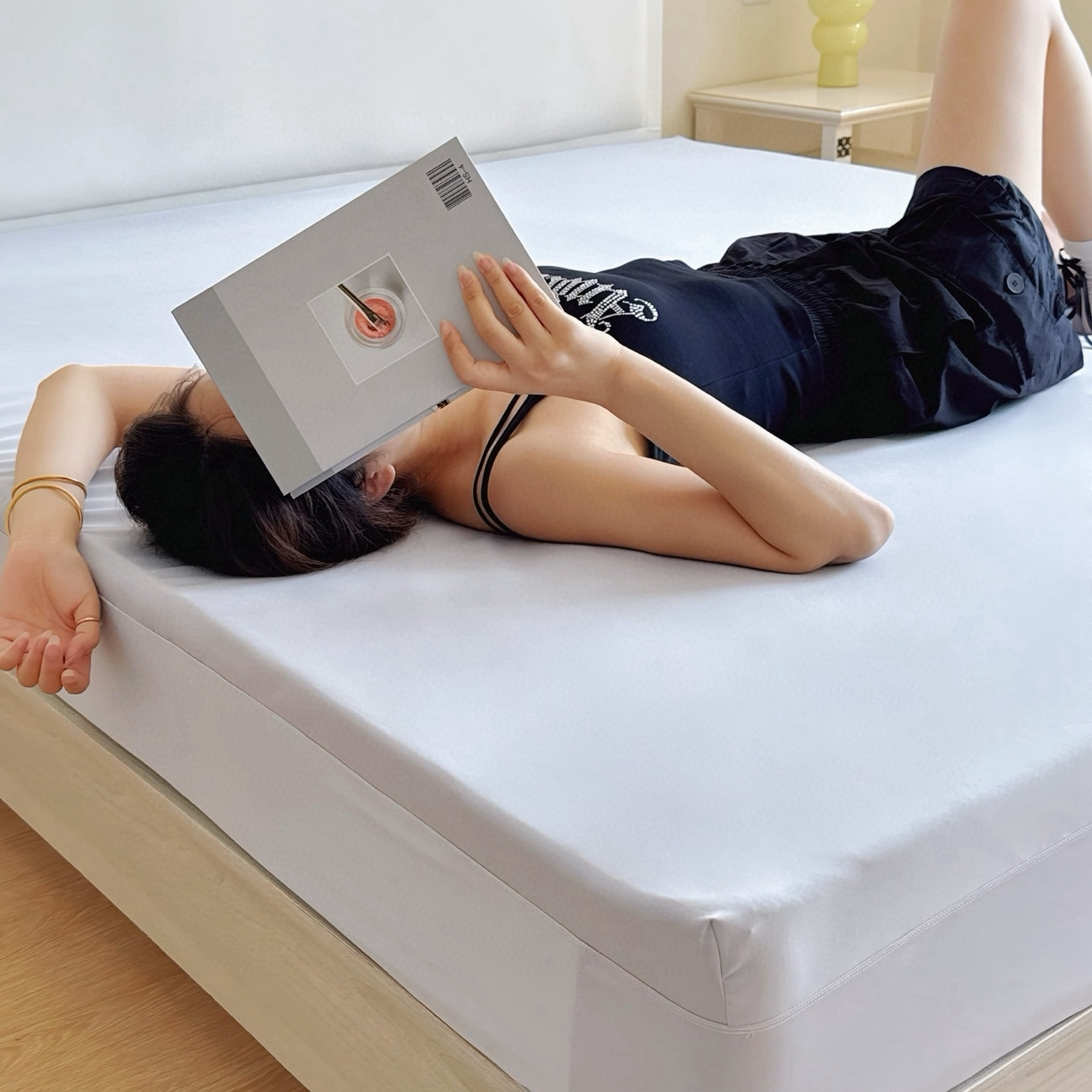 91家纺网 家纺一手货源 找家纺 兜米家居 2025新款星球同款深睡床笠床垫保护套单品床笠床笠单件 岩蓝灰