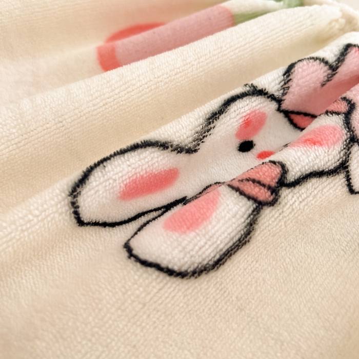 91家纺网 家纺一手货源 找家纺 寻米 2025新款高克重加厚保暖牛奶绒床笠-大床图 郁香小兔