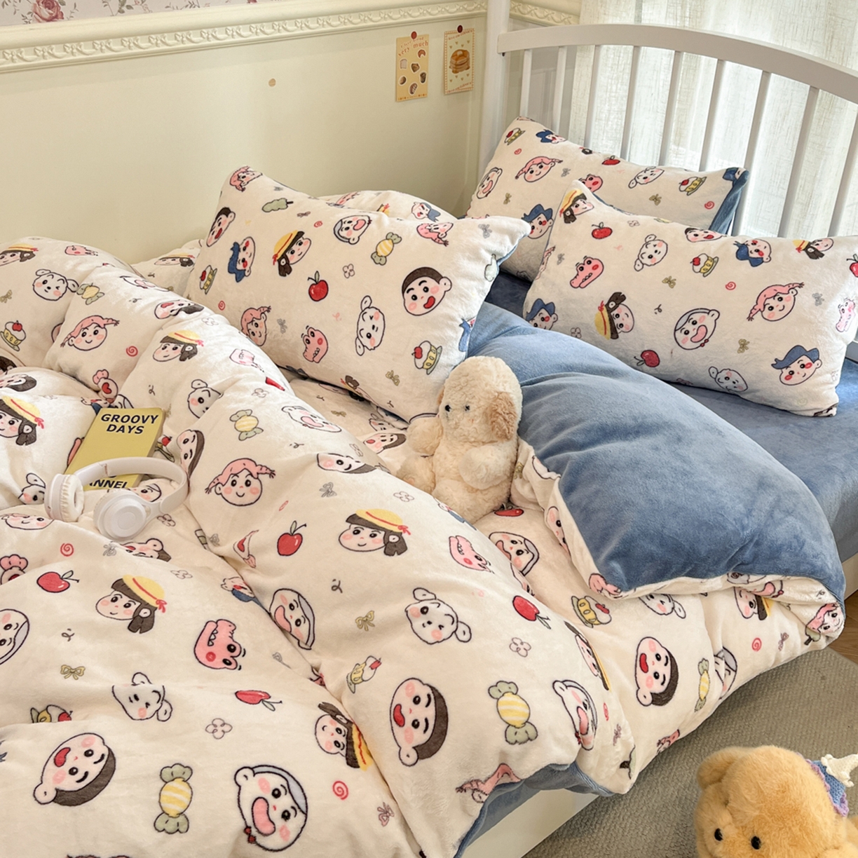 91家纺网 家纺一手货源 找家纺 （总）云玲时尚 2025新款加厚牛奶绒印花四件套