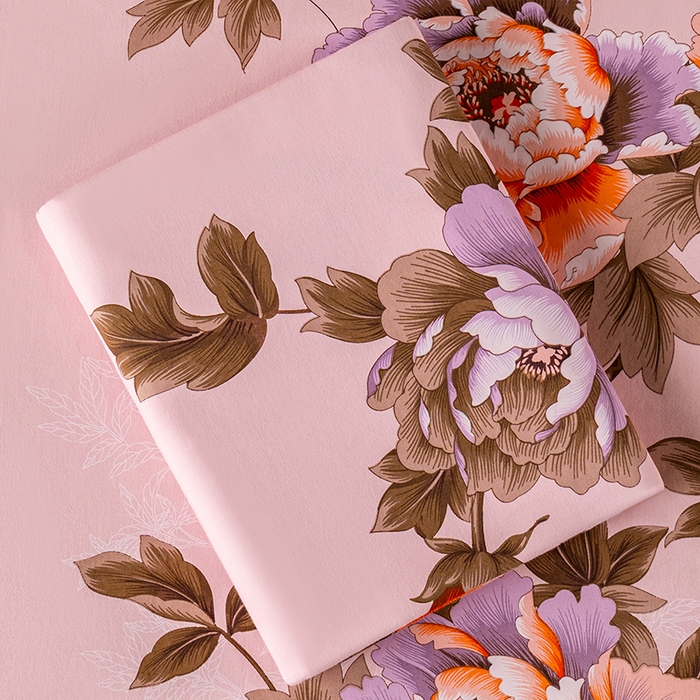 91家纺网 家纺一手货源 找家纺 居美良品 2025新款100%全棉纯棉国民老上海床单-牡丹飞燕 牡丹飞燕-淡玉