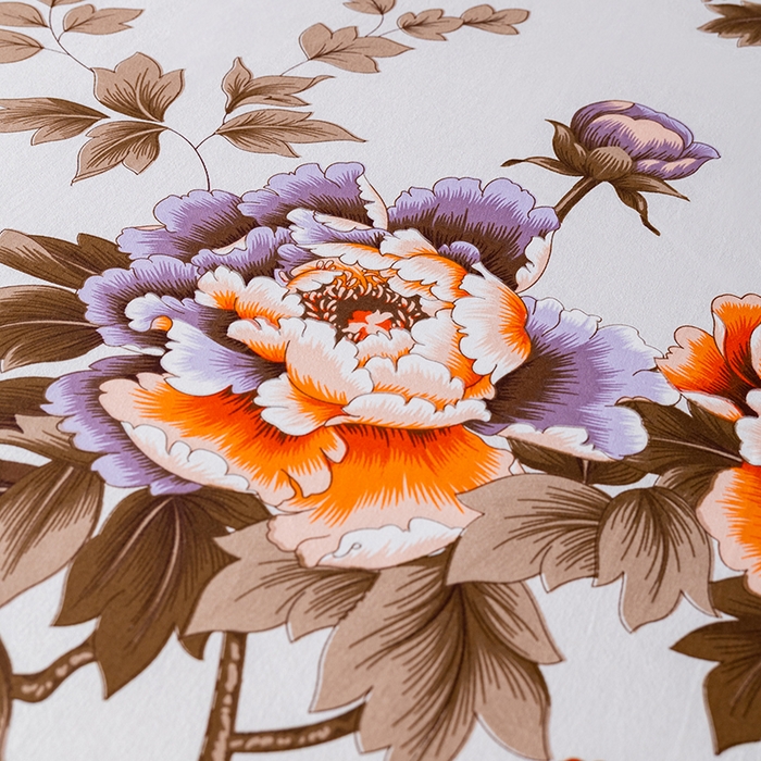 91家纺网 家纺一手货源 找家纺 居美良品 2025新款100%全棉纯棉国民老上海床单-牡丹飞燕 牡丹飞燕-米白