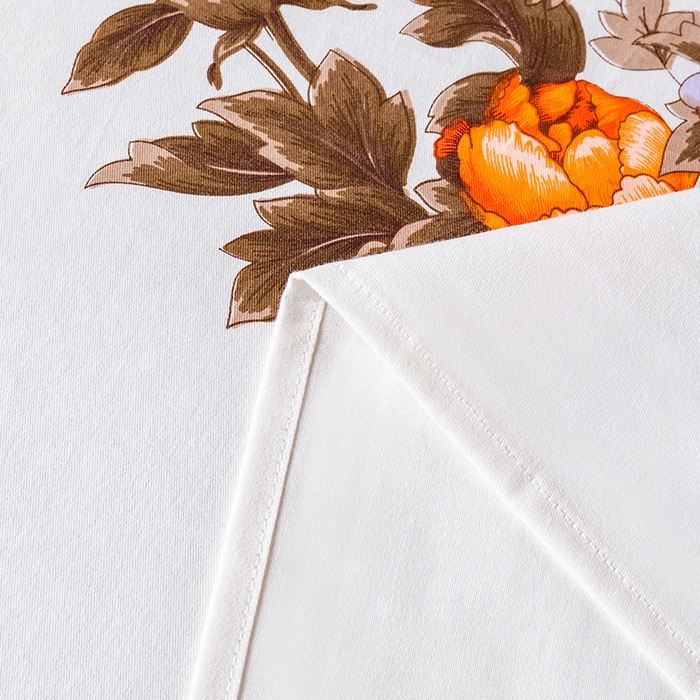 91家纺网 家纺一手货源 找家纺 居美良品 2025新款100%全棉纯棉国民老上海床单-牡丹飞燕 牡丹飞燕-米白