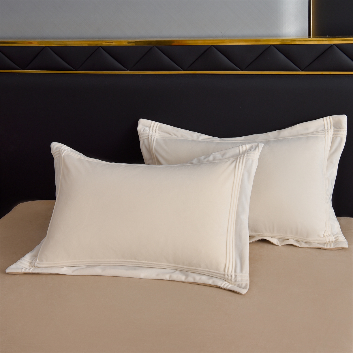 91家纺网 家纺一手货源 找家纺 （总）笙意家纺 2025新款A类加厚牛奶绒埋线烂花款四件套-奈斯系列