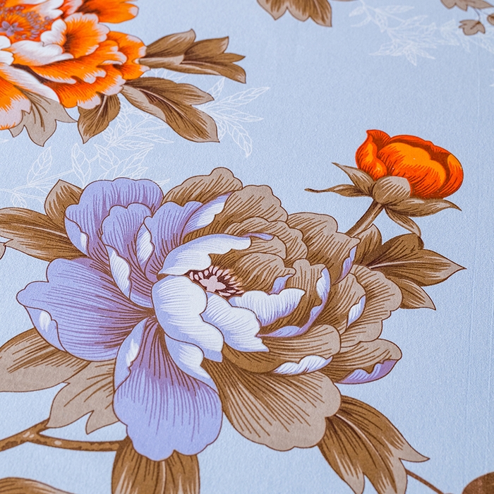 91家纺网 家纺一手货源 找家纺 居美良品 2025新款100%全棉纯棉国民老上海床单-牡丹飞燕 牡丹飞燕-天蓝