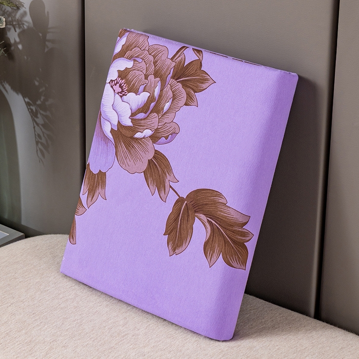 91家纺网 家纺一手货源 找家纺 居美良品 2025新款100%全棉纯棉国民老上海床单-牡丹飞燕 牡丹飞燕-紫色