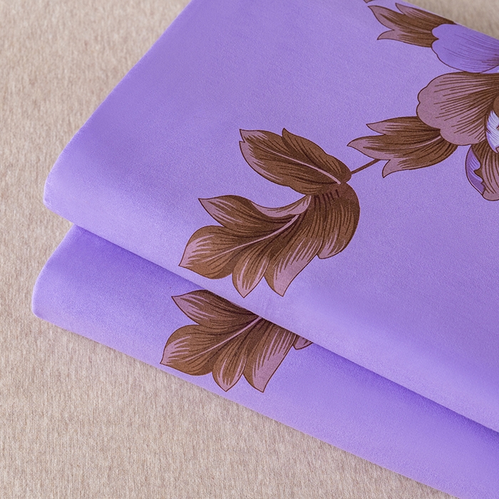 91家纺网 家纺一手货源 找家纺 居美良品 2025新款100%全棉纯棉国民老上海床单-牡丹飞燕 牡丹飞燕-紫色