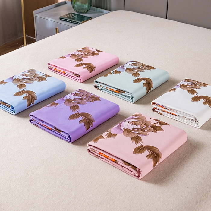 91家纺网 家纺一手货源 找家纺 居美良品 2025新款100%全棉纯棉国民老上海床单-牡丹飞燕 组合图仅供展示不可下单