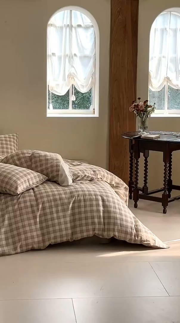 91家纺网 家纺一手货源 找家纺 洋铭区（原狠狠爱） 2025新款A类全棉蕾丝花边双层纱四件套 亚卡格