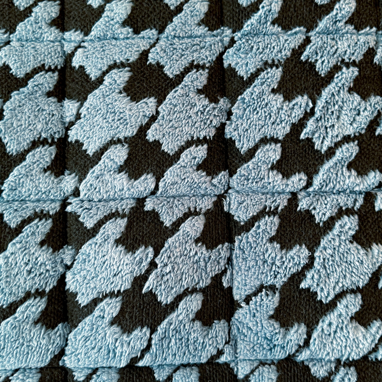 91家纺网 家纺一手货源 找家纺 LIFE.丽芙 2025秋冬新款色纱提花舒棉绒加厚夹棉单床笠款床垫子保护套保暖床罩子三件套 千鸟格-蓝灰