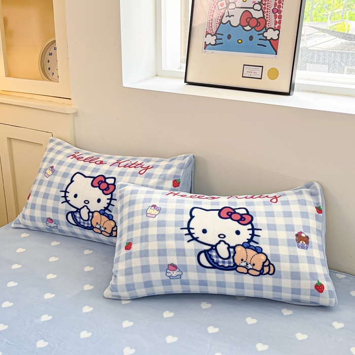 91家纺网 家纺一手货源 找家纺 （总）博雅 2025新款三丽欧大板牛奶绒印花单枕套