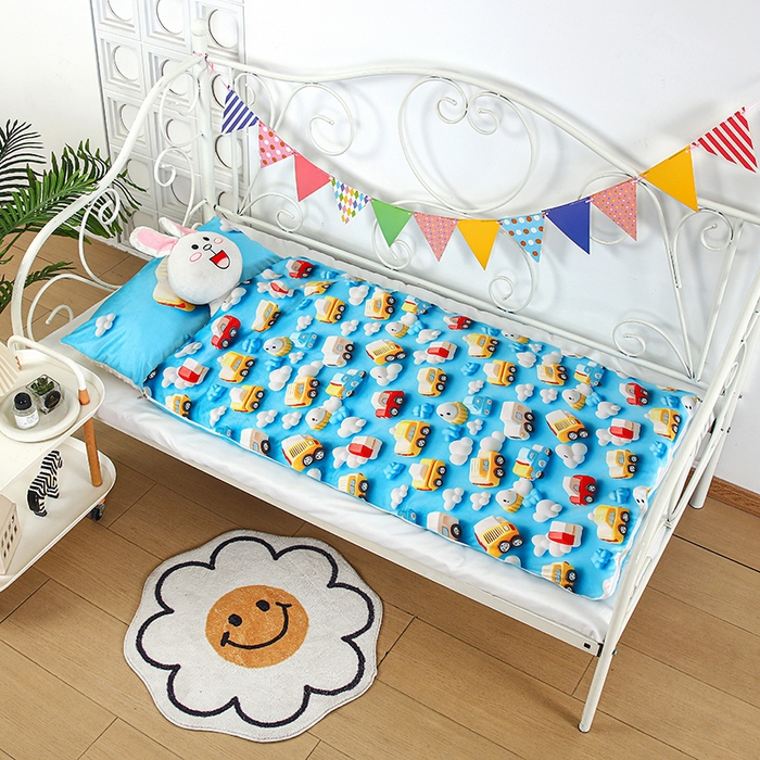 91家纺网 家纺一手货源 找家纺 沁童儿童用品店 2025新款儿童3D立体印花A版宝宝绒+B版豆豆绒儿童睡袋 云朵汽车