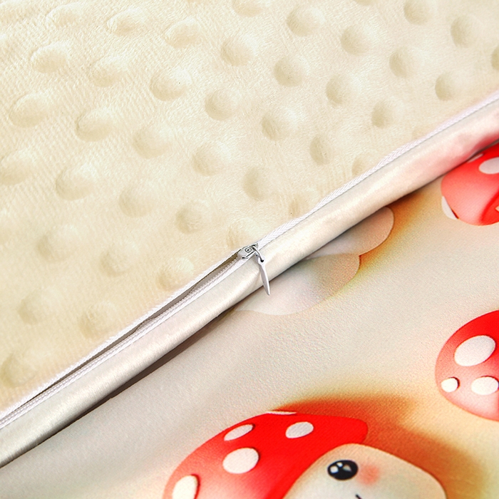 91家纺网 家纺一手货源 找家纺 沁童儿童用品店 2025新款儿童3D立体印花A版宝宝绒+B版豆豆绒儿童睡袋 蘑菇娃娃