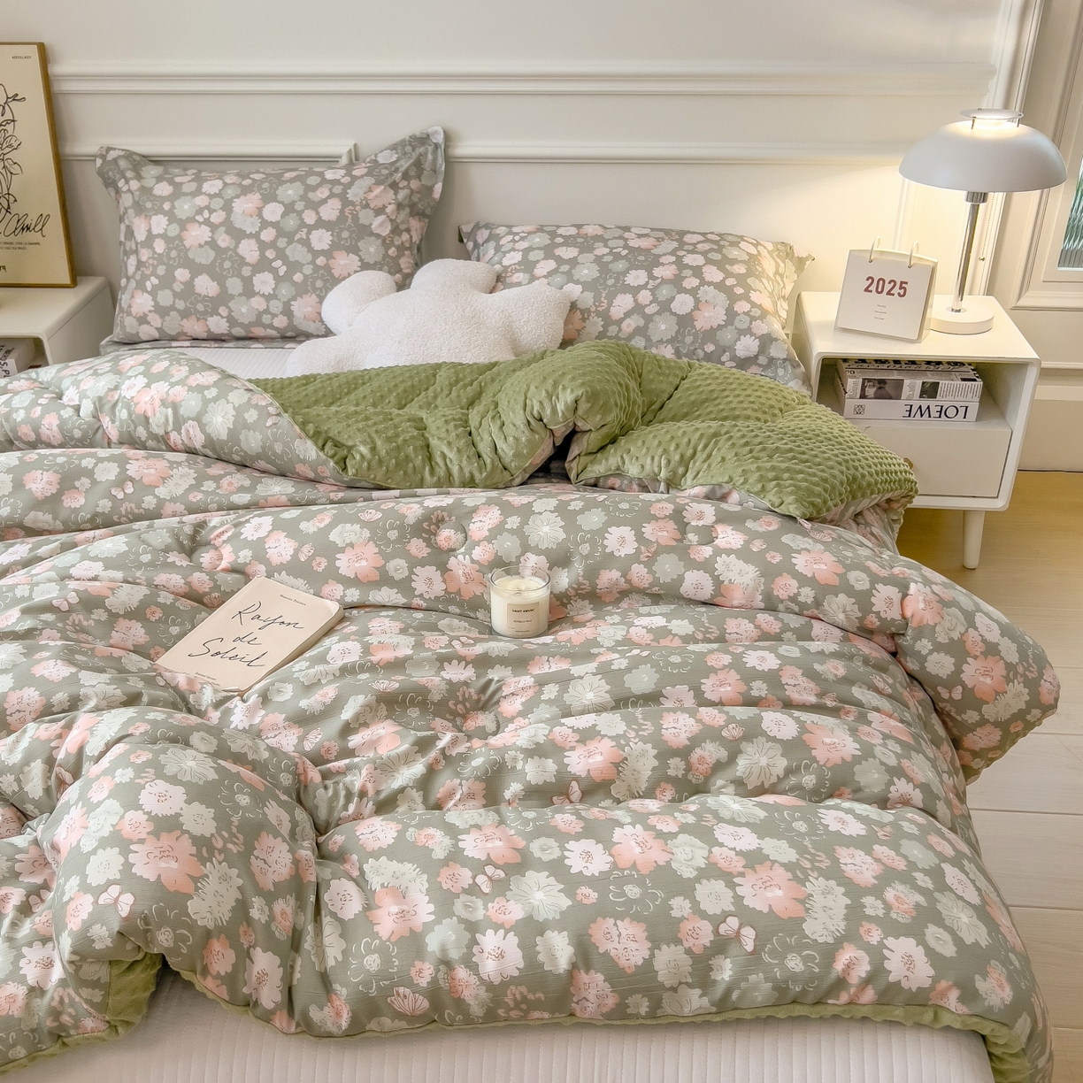 91家纺网 家纺一手货源 找家纺 梵克保罗 2025秋冬新品10A抗菌豆豆绒冬被被子被芯 绿野庄园