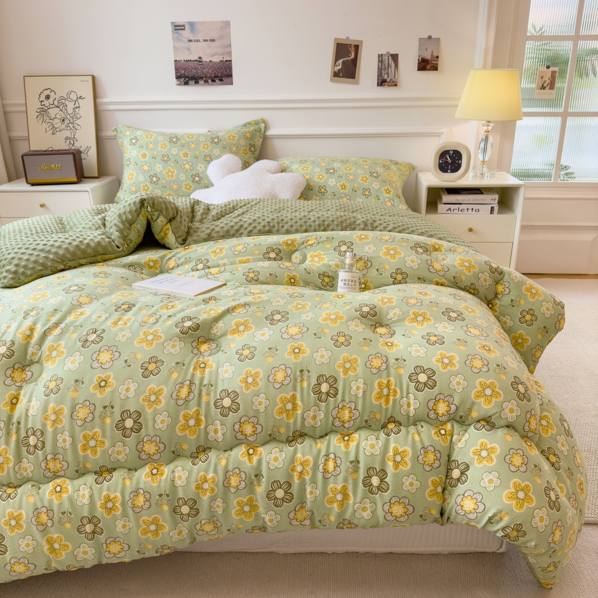 91家纺网 家纺一手货源 找家纺 梵克保罗 2025秋冬新品10A抗菌豆豆绒冬被被子被芯 花开半夏