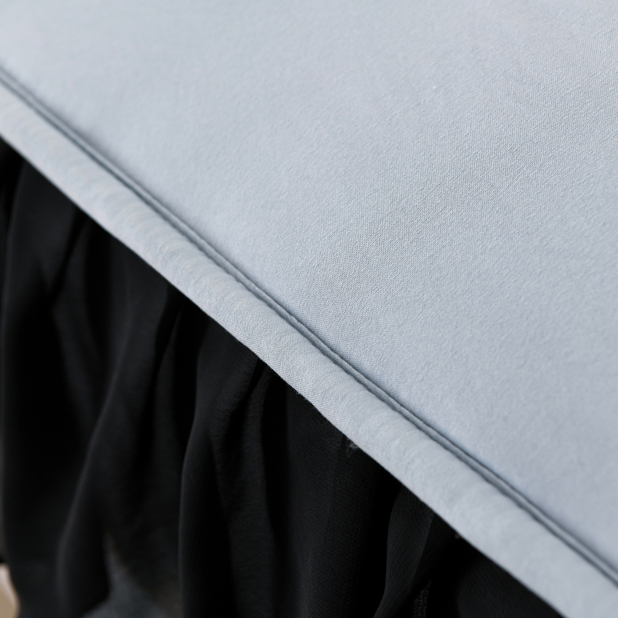 91家纺网 家纺一手货源 找家纺 云木里 2025新款A类水洗棉花边刺绣夹棉床笠 蝴蝶-蓝色