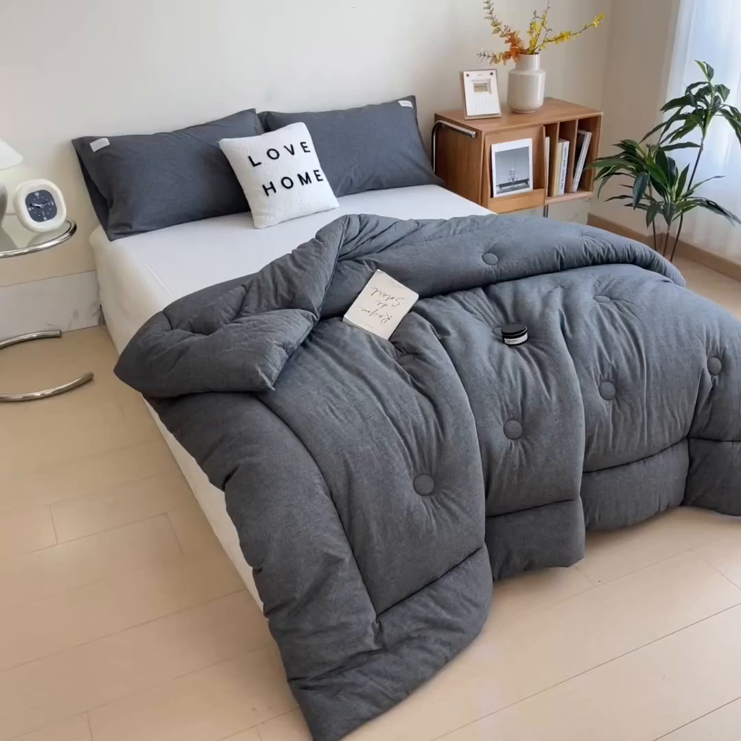 91家纺网 家纺一手货源 找家纺 （总）梵克保罗 2025秋冬新款10A抗菌无印风冬被被子被芯