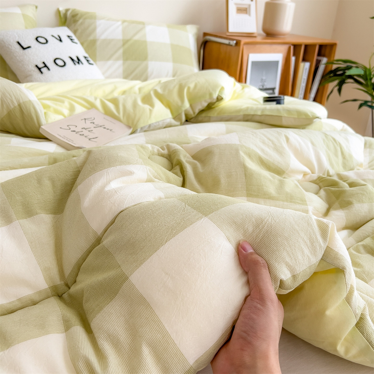 91家纺网 家纺一手货源 找家纺 梵克保罗 2025秋冬新款10A抗菌无印风冬被被子被芯 清雅中格