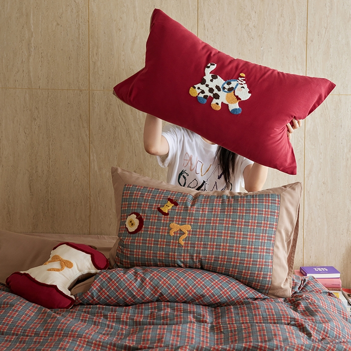 91家纺网 家纺一手货源 找家纺 （总）风向标家纺 2025新款全棉50s磨毛数码印花毛巾绣四件套-风格一