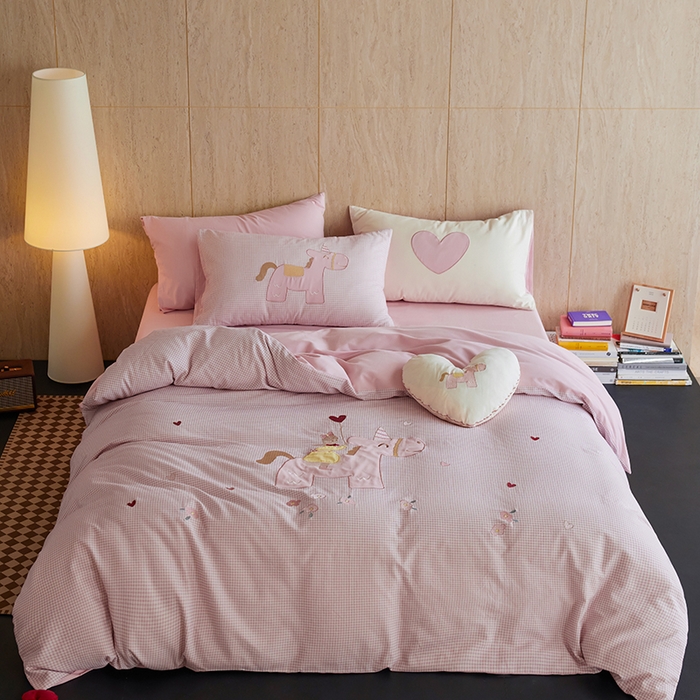 91家纺网 家纺一手货源 找家纺 （总）风向标家纺 2025新款全棉50s磨毛数码印花毛巾绣四件套-风格一