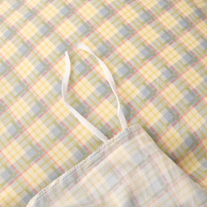 91家纺网 家纺一手货源 找家纺 织雅漫 2025新款水洗棉印花被套 小绿格