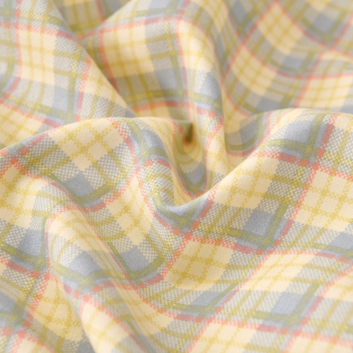 91家纺网 家纺一手货源 找家纺 织雅漫 2025新款水洗棉印花被套 小绿格