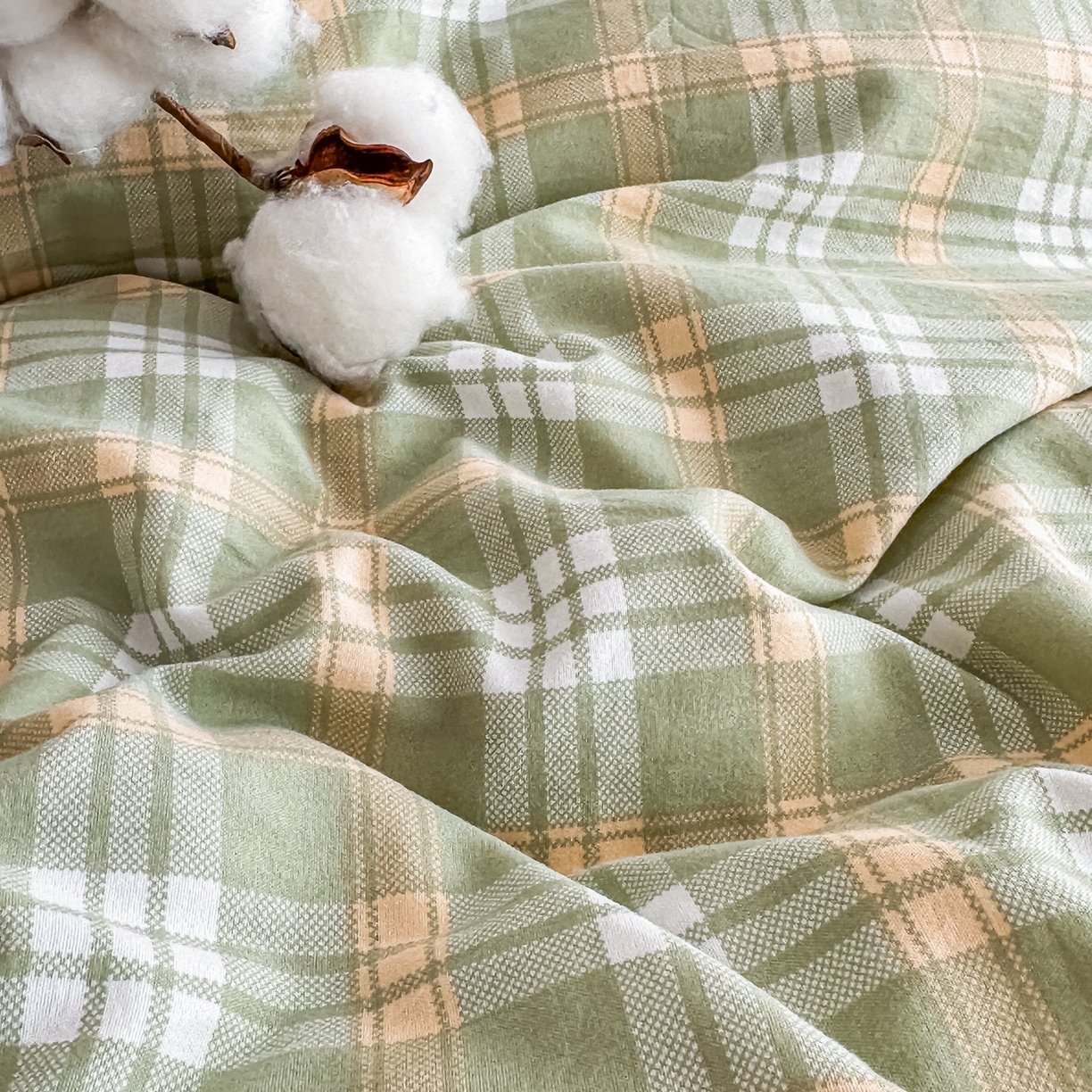 91家纺网 家纺一手货源 找家纺 好欣怡家纺 2026新款A类新疆棉花被可拆洗无印风格子水洗棉棉花被芯冬被学生四季被 抹茶