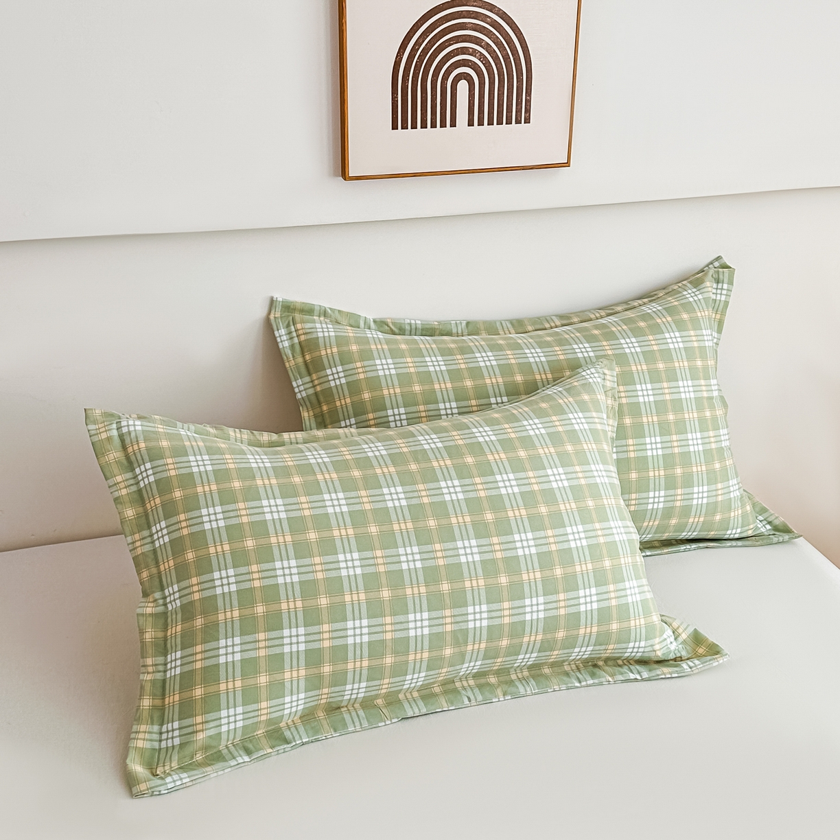 91家纺网 家纺一手货源 找家纺 好欣怡家纺 2026新款A类新疆棉花被可拆洗无印风格子水洗棉棉花被芯冬被学生四季被 抹茶