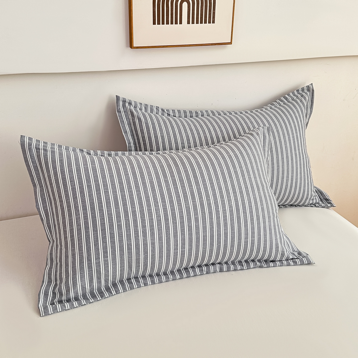 91家纺网 家纺一手货源 找家纺 好欣怡家纺 2026新款A类新疆棉花被可拆洗无印风格子水洗棉棉花被芯冬被学生四季被 条纹灰