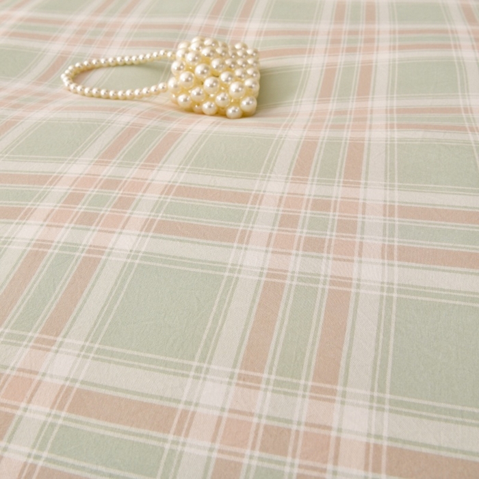 91家纺网 家纺一手货源 找家纺 织雅漫 2025新款水洗棉印花被套 大绿格