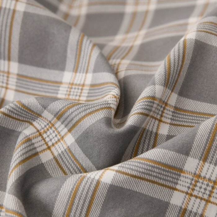 91家纺网 家纺一手货源 找家纺 织雅漫 2025新款水洗棉印花被套 大灰格