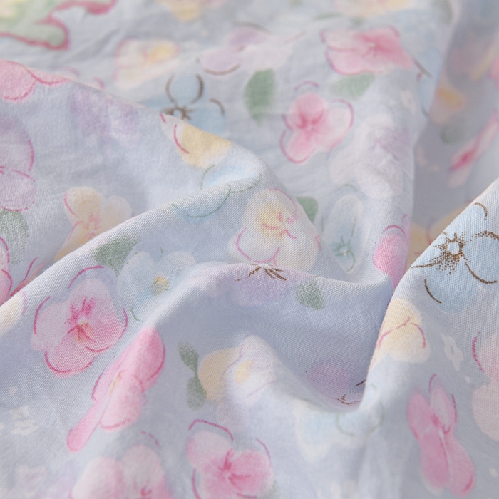 91家纺网 家纺一手货源 找家纺 织雅漫 2025新款水洗棉印花被套 繁花