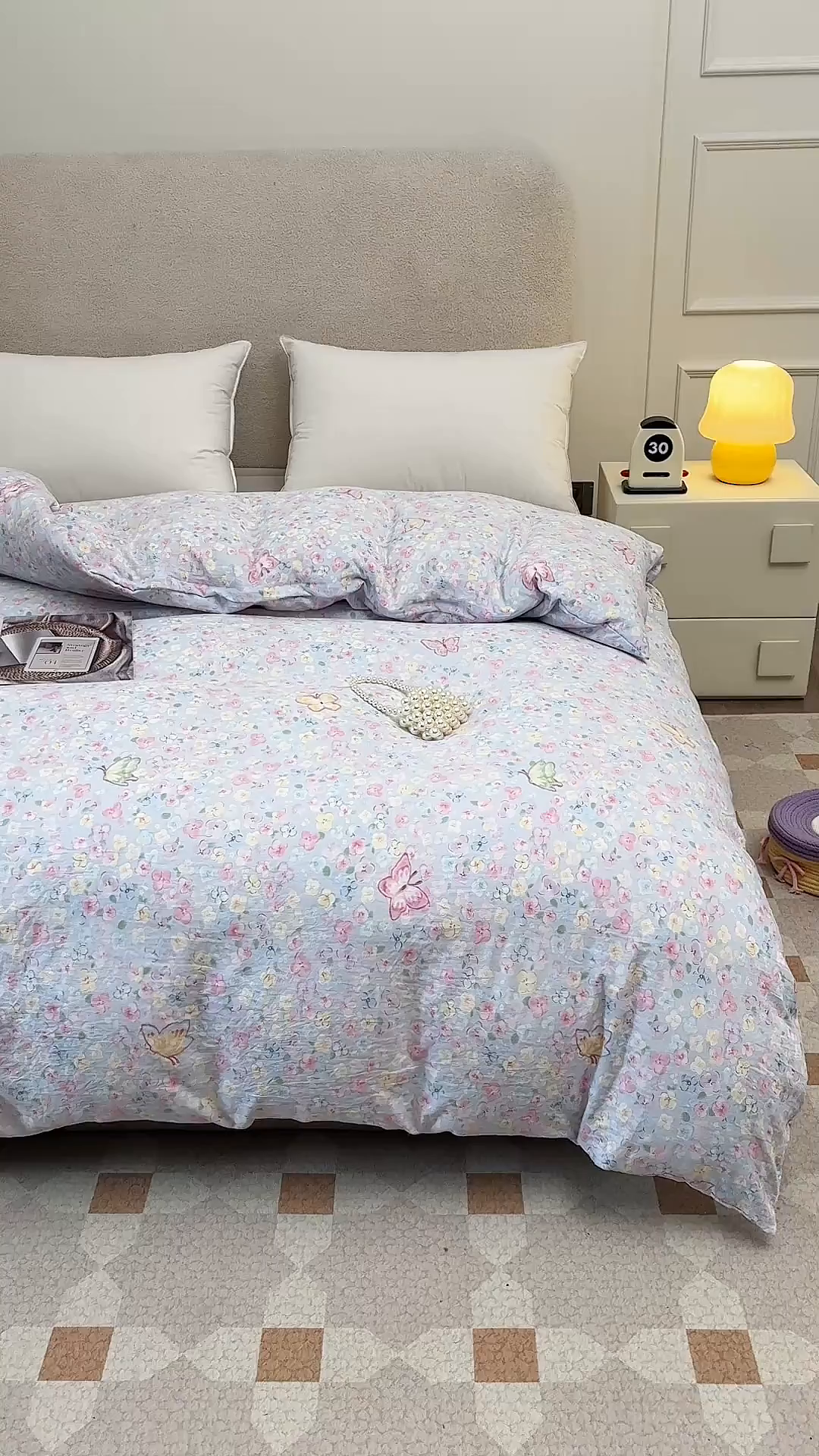 91家纺网 家纺一手货源 找家纺 织雅漫 2025新款水洗棉印花被套 繁花