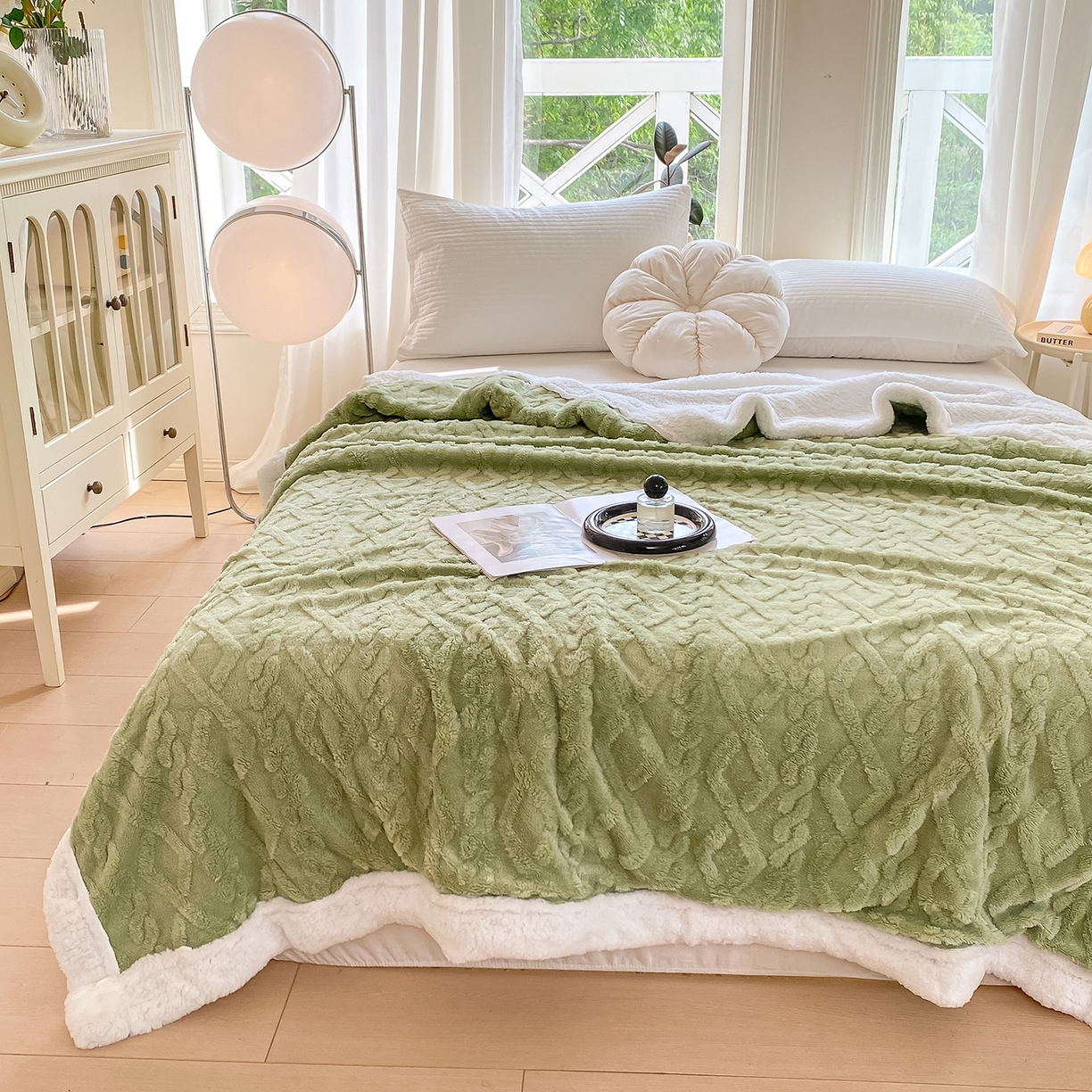 91家纺网 家纺一手货源 找家纺 （总）悦织湾家纺 2025新款塔芙绒羊羔绒舒棉绒毛毯麻花格系列