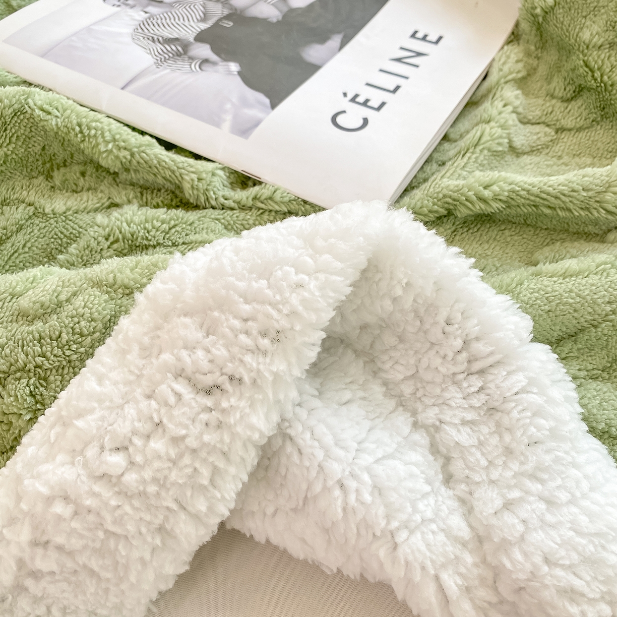 91家纺网 家纺一手货源 找家纺 （总）悦织湾家纺 2025新款塔芙绒羊羔绒舒棉绒毛毯麻花格系列