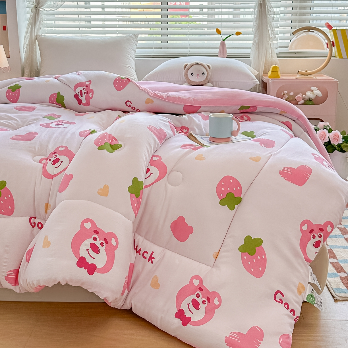 91家纺网 家纺一手货源 找家纺 （总）好欣怡家纺 2025新款A类水洗棉冬被大豆纤维学生四季被子被芯跨境直播（提供买家秀质检报告）