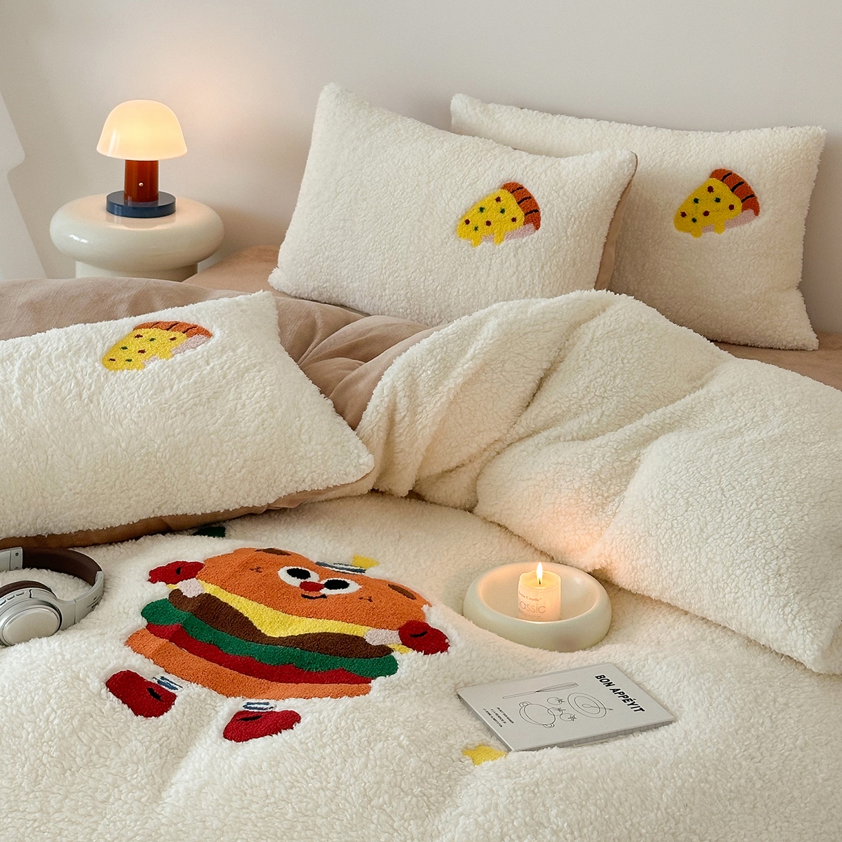 91家纺网 家纺一手货源 找家纺 （总）梓之赫 2025新款小版羊羔绒牛奶绒卡通四件套冬季加厚保暖